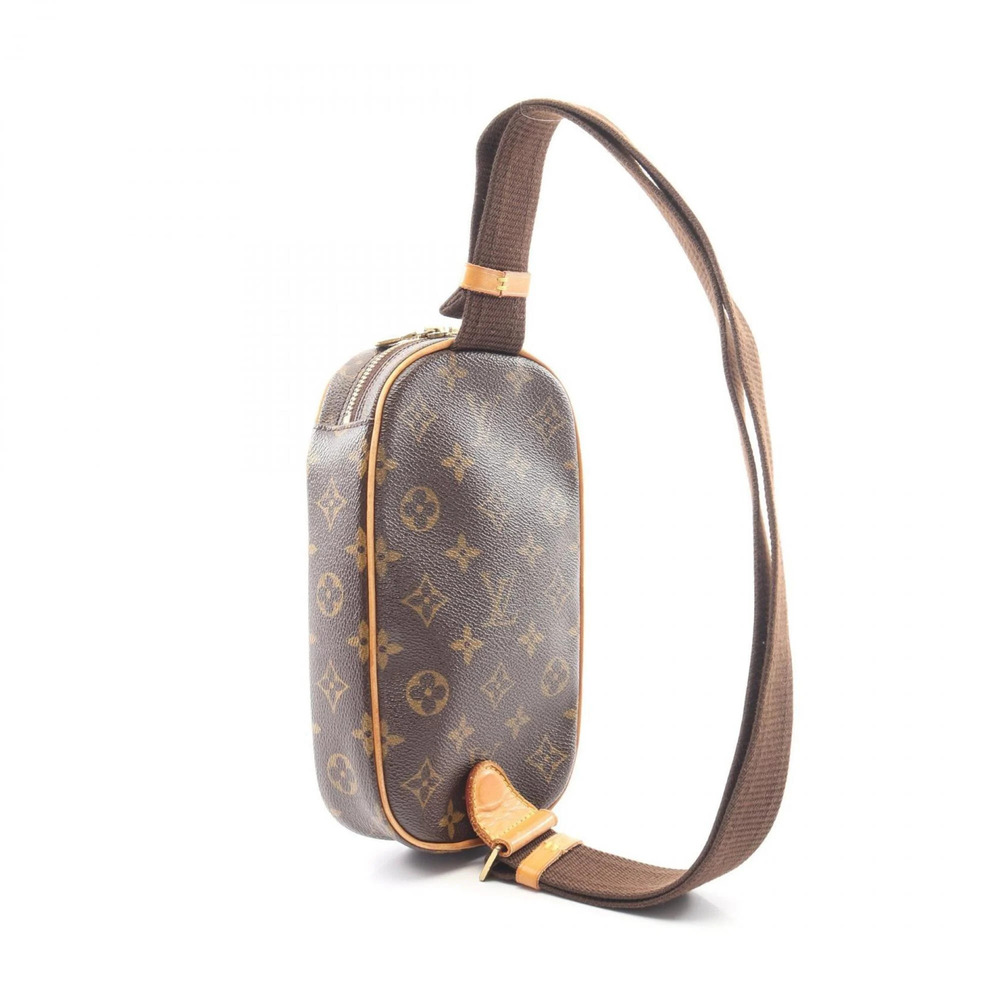 LOUIS VUITTON Authentic Brown Monogram Leather Pochette Fanny Pack - Picture 2 of 9
